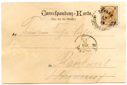 LIECHSTENSTEIN - AUTRICHE 2 H. SUR CARTE POSTALE DE SCHAAN, 1899 - Covers & Documents