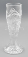 Kristály Váza. Jelzés Nélkül, Kis Kopással, M: 27,5 Cm - Verre & Cristal