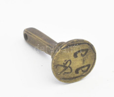 Antik Monogramos Bronz Pecsételő, H: 4,5 Cm - Autres & Non Classés