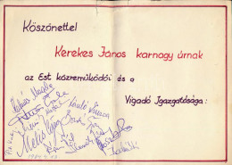 1984 Kerekes János (1913-1996) Zeneszerző, Karmester Pesti Vigadóban Rendezett Szerzői Estjének Emléklapja, Rajta A Fell - Zonder Classificatie