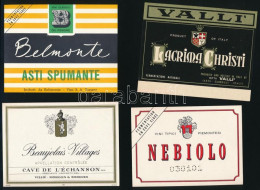 8 Db Régi Külföldi Italcímke Borok és Más Alkoholos Ital Címke Gyűjtemény - Werbung