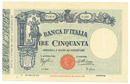 50 LIRE BARBETTI GRANDE L MATRICE LATERALE TESTINA FASCIO 17/10/1934 SPL- - Regno D'Italia – Autres