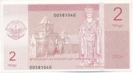 Arcah / Hegyi-Karabah 2004. 2D "00581040" T:UNC Artsakh / Nagorno-Karabakh 2004. 2 Dram "00581040" C:UNC Krause P#901 - Non Classés