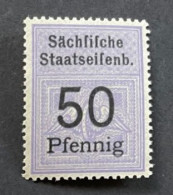 EISENBAHNMARKEN - SACHSEN - RAIL TRAIN SAXE - RAILWAY SAXONY - NEUF**/MNH - 50 Pf - Dienstzegels