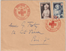 1951 - EXPOSITION CROIX-ROUGE - ENVELOPPE De PARIS Avec TIMBRES ET OBLITERATION SPECIALE - Rode Kruis