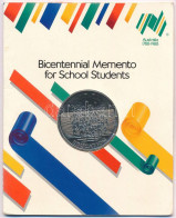 Ausztrália 1988. "Oktatás / Ausztrália Bicentenáriuma" Kétoldalas Cu-Ni Emlékérem Karton Díszlapon. Az érem Előlapját A  - Zonder Classificatie