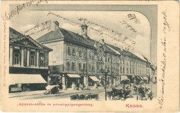 T2/T3 1902 Kassa, Kosice; Apáca Zárda és Pénzügyigazgatóság, Piac, Klein Lajos üzlete. Nyulászi Béla 12. / Street, Nunne - Zonder Classificatie