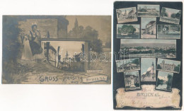 * Lajtabruck, Bruck An Der Leitha; - 2 Db Régi Város Képeslap / 2 Pre-1945 Town-view Postcards - Non Classificati