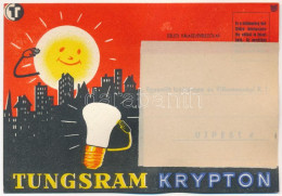 ** T2/T3 Tungsram Krypton Izzó Reklámlapja / Hungarian Light Bulb Advertisement Postcard S: Macskássy - Non Classificati