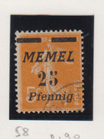 Memel Michel-nr. 58 Gestempeld - Other & Unclassified