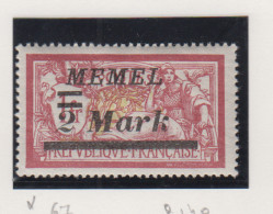 Memel Michel-nr. 67 * - Other & Unclassified