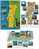 PORTUGAL - 3 Cartes Géographiques - Collections & Lots
