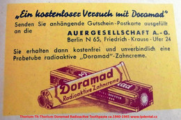 Doramad Radioaktive Zahncreme Dentifrice Thoopaste Radioactivité Publicité - Advertising (Photo) - Objetos
