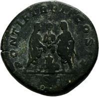 Geta (198 - 209 - 212): Æ-Sesterz, 24,23 G; Kampmann 53.88, Dunkelbraune Patina, - The Severans (193 AD To 235 AD)