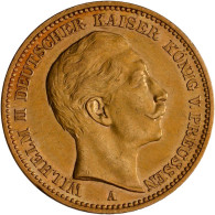 Preußen - Anlagegold: Wilhelm II. 1888-1918: 20 Mark 1889 A, Jaeger 250. 7,94 G, - 5, 10 & 20 Mark Or