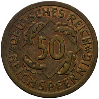 Weimarer Republik: 50 Reichspfennig 1924 A, Jaeger 318, Selten, RR !! Vorzüglich - Autres & Non Classés