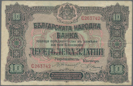 Bulgaria - Bank Notes: Bulgaria National Bank, Pair With 100 Leva Zlato ND(1916) - Bulgarien