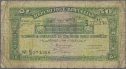 Lebanon: République Libanaise, Set With 3 Banknotes, 1942 Series, With 5 Piastre - Liban