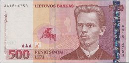 Lithuania: Lietuvos Bankas, 500 Litu 2000, P.64 In UNC Condition. - Litouwen