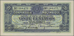 Mozambique: Companhía De Moçambique, Lot With 4 Banknotes, 1919-1933 Series, Wit - Mozambique