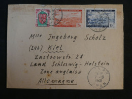 DG7 ALGERIE   BELLE LETTRE RARE   1943  PAR AVION  ORAN   A KIEL GERMANY ZONE ANGLAISE++++ AFF. INTERESSANT - Brieven En Documenten