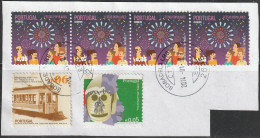 Fragment - Transport, Tramways + Popular Parties -|- Mundifil Nºs - 4022 + 3737 + 3422 - Postmark 2014 - Used Stamps