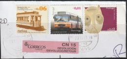 Fragment - Transport, Traimways & Bus . Mask -|- Mundifil Nºs - 3737 + 3919 + 3421 - Postmark 2013 - Usati