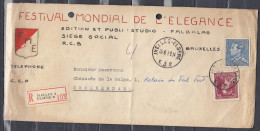 Aangetekende Brief Van Ixelles-Elsene E3E Naar Groenendael - 1936-1951 Poortman