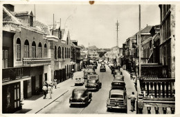 Curacao, WILLEMSTAD, Otrabanda, Street Scene, Cars (1952) RPPC Postcard - Curaçao