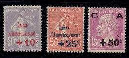 N°249/251 X TTB - 1927-31 Caisse D'Amortissement