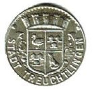 ALLEMAGNE / NOTGELD / STADT TREUCHTLINGEN  / 10 PFENNIG / 1919 / FER / 20.2 Mm  / 3.09 G / ETAT SUP - Monétaires/De Nécessité