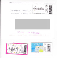 MTEL - Mon Timbre En Ligne - 3 Timbres Dont 1 Sur Lettre - Timbres Oblitérés France Lettre 20g - Sonstige & Ohne Zuordnung