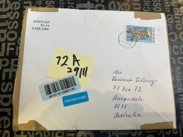 12-1-2024 (1 X 4)  Thick Large Letters Posted From Czech Republic To Australia (2023) With 1 Stamps (19 X 16 Cm) - Brieven En Documenten