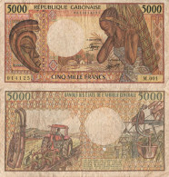 Gabon / 5.000 Francs / 1984 / P-6(a) / VF - Gabon