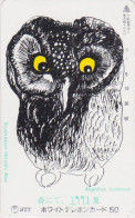 TRES RARE Télécarte JAPON / 110-015 - ANIMAL - OISEAU - HIBOU CHOUETTE - OWL BIRD JAPAN Phonecard - EULE - 5839 - Gufi E Civette