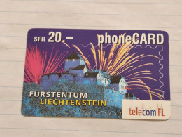 LIECHTENSTEIN-(LI-01B)-Fürstentum-Vaduz Castle-(12)-(415-509-6676-6928)-(20FRANK)-tirage-50.000-used Card - Liechtenstein