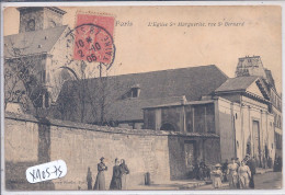 PARIS- L EGLISE STE MARGUERITE ET LA RUE ST-BERNARD - Eglises