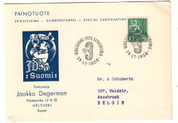 Finlande - Carte Postale De 1958 - Oblit Helsinki - - Brieven En Documenten