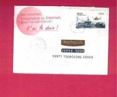 Lettre De 2011 Pour La France - YT N° 1013 - Bateau D' Assistance - Hélicoptère - Lettres & Documents