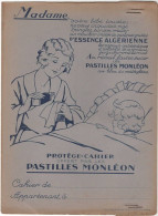 PROTEGE CAHIER   PASTILLES MONLEON   Au Dos Table De Multiplication - Produits Pharmaceutiques