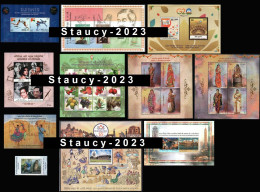 India 2023 Complete Year Collection Of 11 MS / SS MNH Year Pack As Per Scan RARE To Get - Blokken & Velletjes