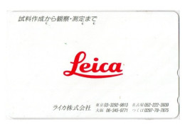 TELECARTE JAPON PHOTO LEICA - Advertising