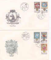 ANIMALS BEAR, DEER 1979 COVERS 2  FDC  CIRCULATED  Tchécoslovaquie - Covers & Documents