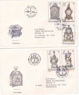 THE CLOCK MUSEUM  1979 COVERS 2  FDC  CIRCULATED  Tchécoslovaquie - Lettres & Documents