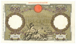 100 LIRE CAPRANESI AQUILA ROMANA TESTINA FASCIO L'AQUILA 28/08/1942 SPL - Sonstige