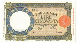 50 LIRE CAPRANESI LUPA CAPITOLINA M. STRETTO FASCIO L'AQUILA 28/08/1942 QFDS - Regno D'Italia – Autres