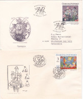 THE PAINTING 1978 COVERS 4 FDC CIRCULATED Tchécoslovaquie - Brieven En Documenten