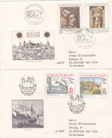 THE PAINTING 1978 COVERS 2 FDC CIRCULATED Tchécoslovaquie - Covers & Documents
