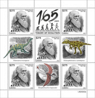 Liberia  2023 165 Years Since Charles Darwin Publishes His Theory Of Evolution.  Dinosaurs. (242) OFFICIAL ISSUE - Natur