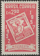 BRAZIL 1957 25th Anniversary Of Sao Paulo Revolutionary Government - 2cr50 Stamp Of 1932 MNH - Unused Stamps